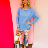 Cornflower Blue Raglan Top