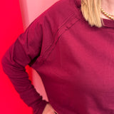 Cabernet Raglan Top