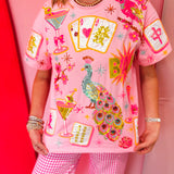 Mahjong & Martinis Sequin Top