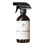 Natural glass cleaner for streak-free shine on mirrors, windows, and stainless steel.