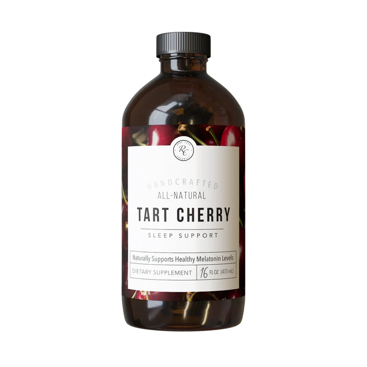 A bottle of Rowe Casa Tart Cherry Sleep Support 