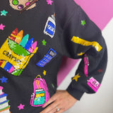 Neon Teacher Things Black Pullover