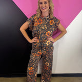 Fall Floral Pants