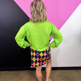 Witching Hour Argyle Skort