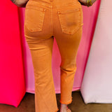 Zenana Orange Cropped Jeans