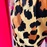 Leopard & Pink Checkered Split Pants