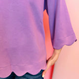 Lavender Scallop Top