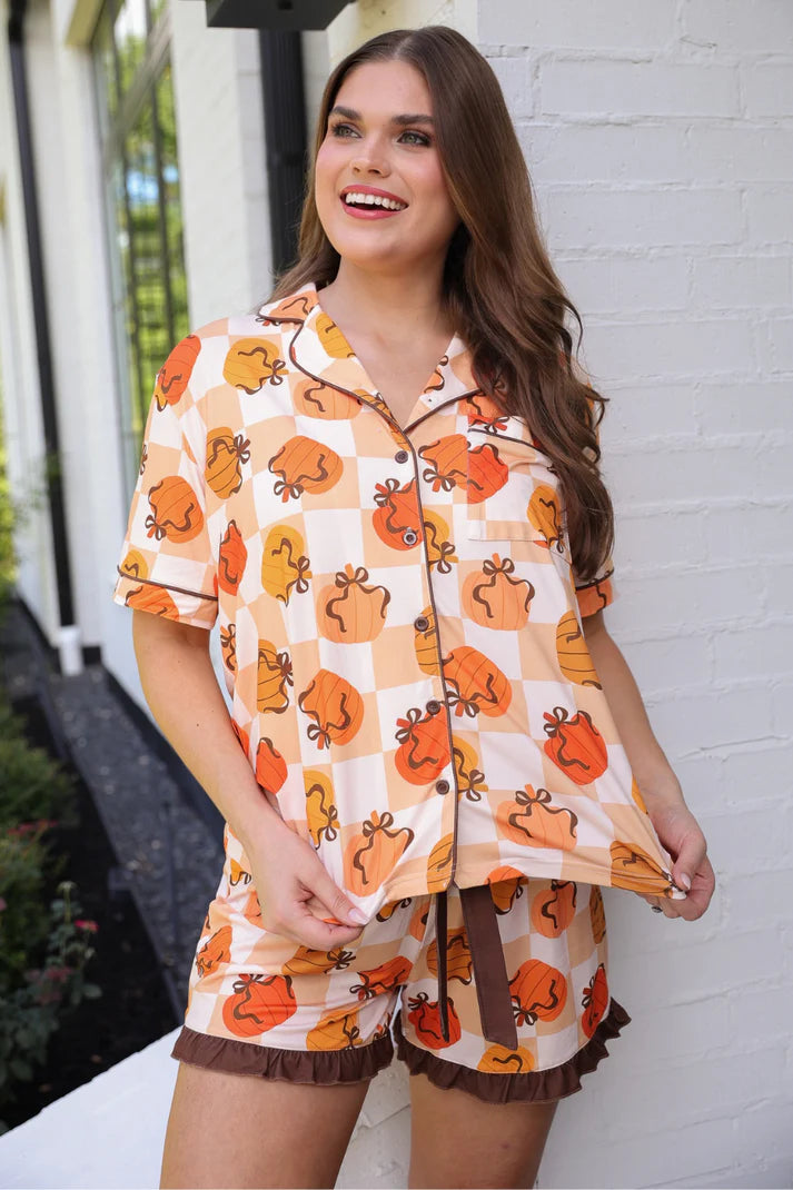 Harvest Hues Ruffle Pajama Set