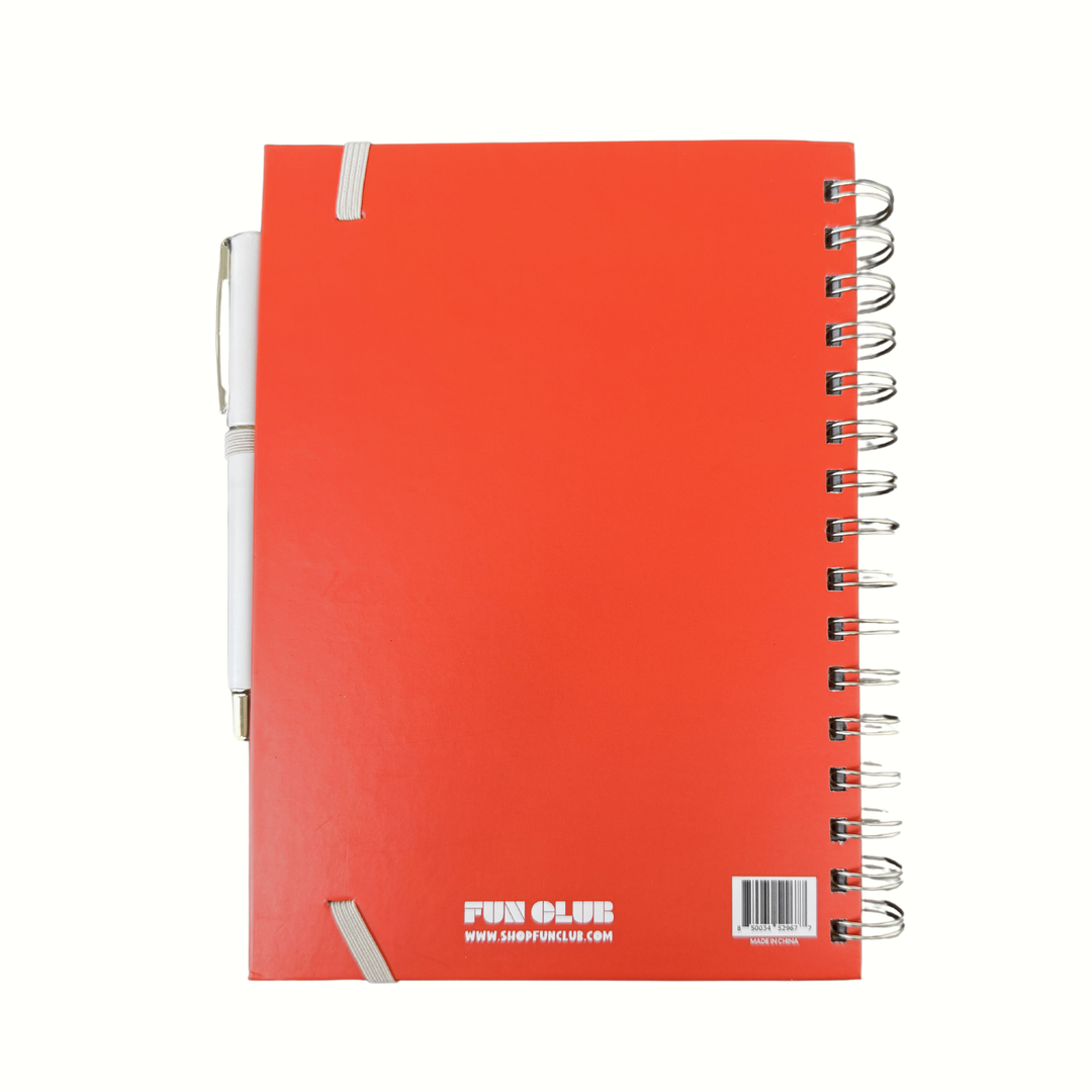 Back of orange Resting Bitch Face GRAND CHAMPION journal