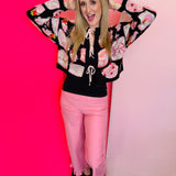 Queen Of Sparkles Black Cakes & Pastries Tie Up Sweater