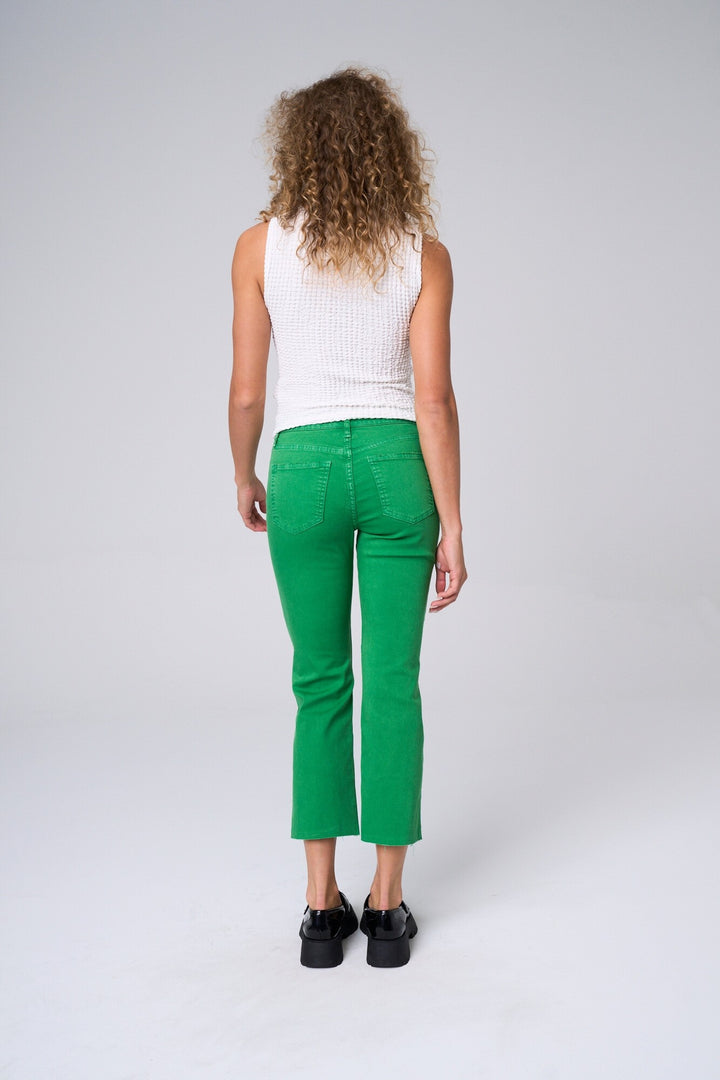 Kelly Green Cropped Jeans