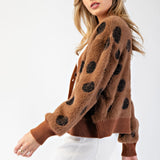 Polka Dot Mohair Cardigan