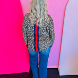 Chic Stripe Leopard Blouse