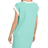 Mint Striped Tee Dress