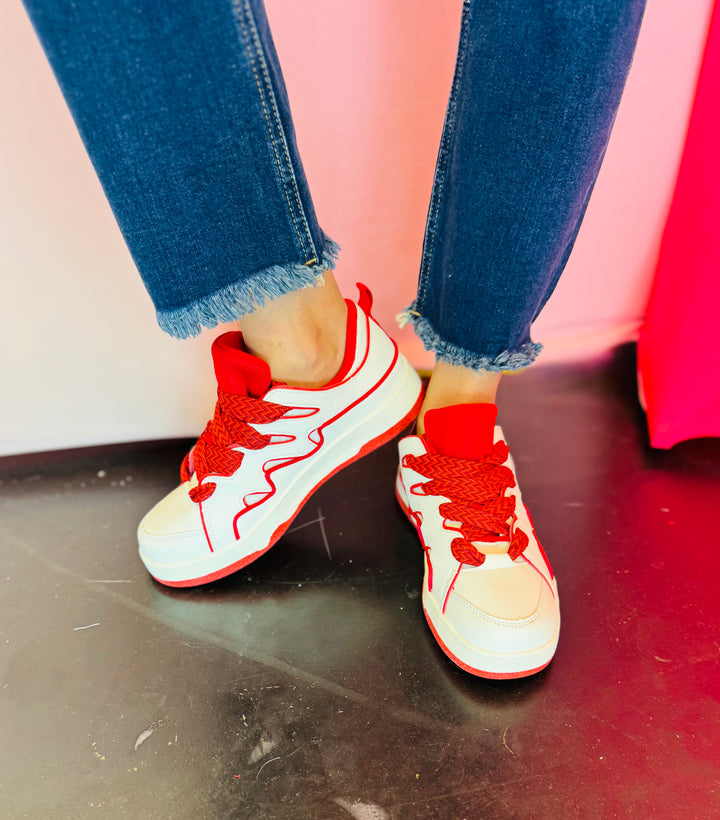 Racer Red & White Sneakers
