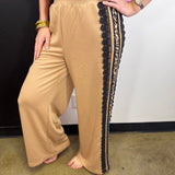 Lace Side-Stripe Sweatpants