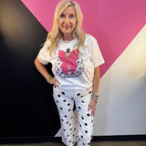 Pink Bow Pumpkin Brooch Tee