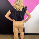 Lace Side-Stripe Sweatpants
