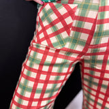 Christmas Gingham Wide Leg Pants