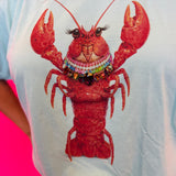 Jewel Collared Lobster Tee (Blue)