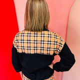 Mia Nora Plaid Printed Pullover