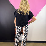 Leopard & Checkered Bow Pants