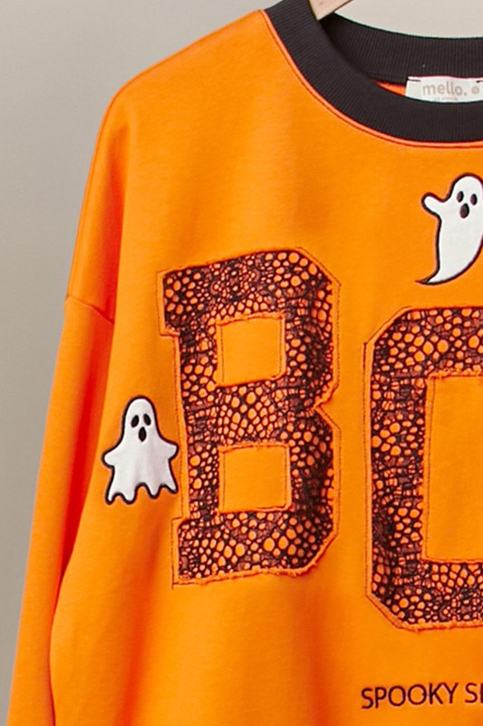 Halloween Spooky Face Ghost Sweatshirt