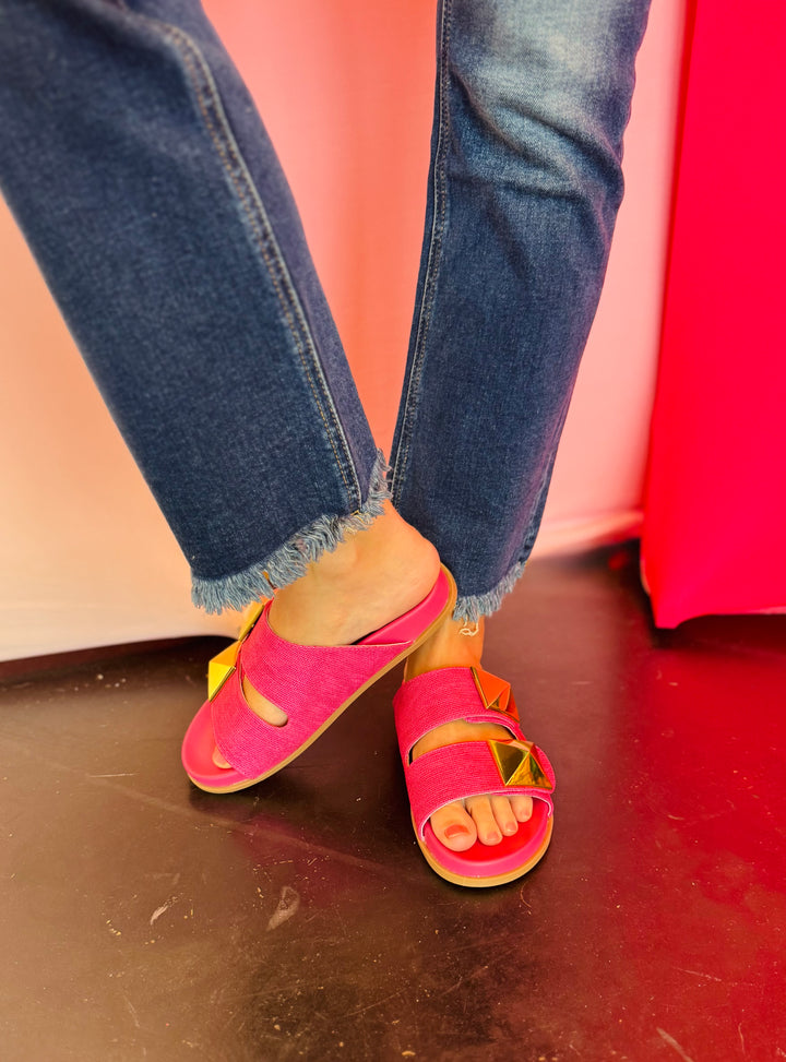 Bernarda Fuchsia Woven Sandals