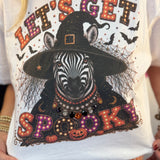 Jewel Collared Let's Get Spooky Zebra (White)