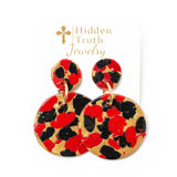 Red & Black Double Dangle Earrings