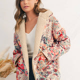 Paisley Sherpa Hooded Jacket