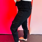 Judy Blue Black Cargo Cuffed Jogger Jeans