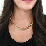 Mixed Metal Gold & Silver Link Necklace (Waterproof)