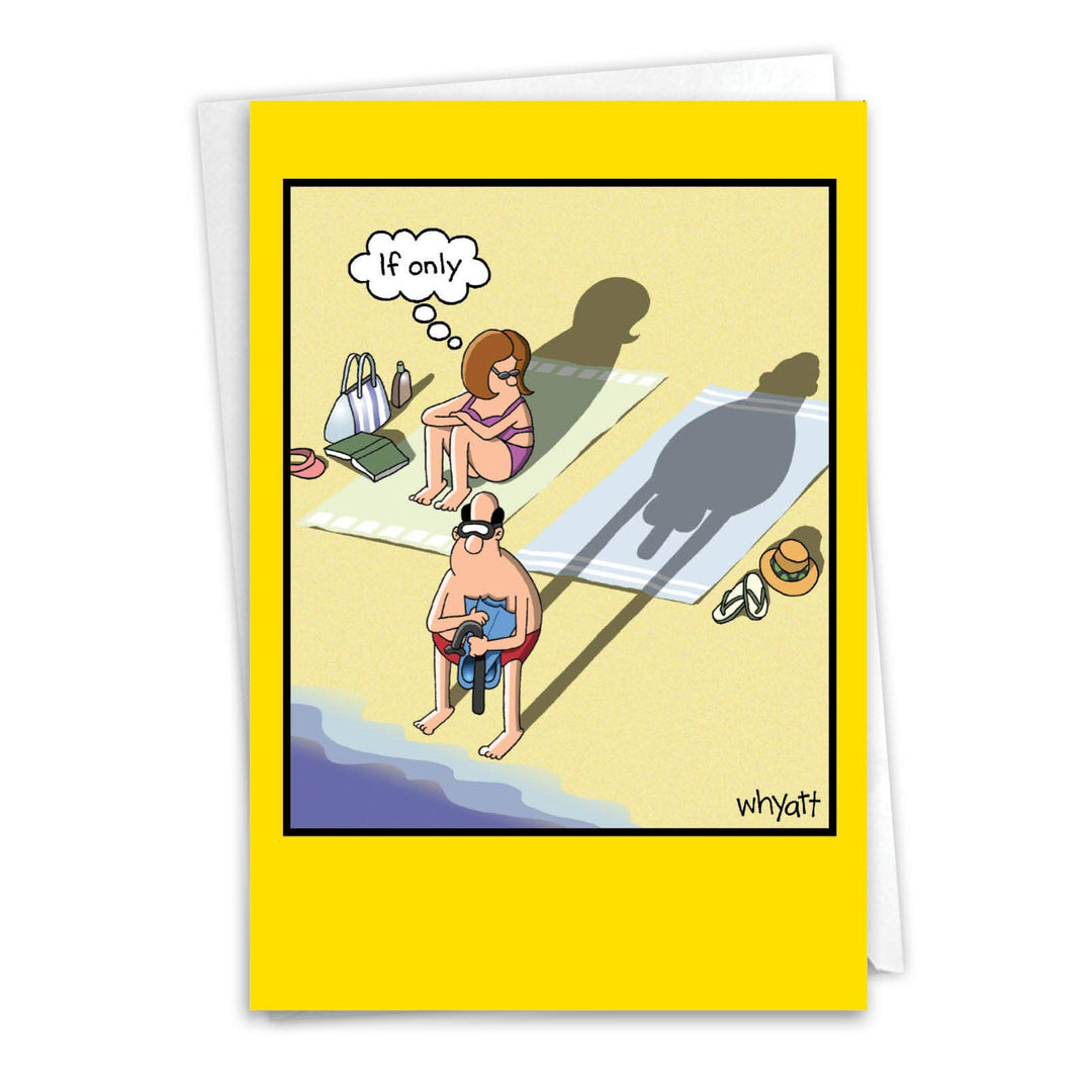 A vintage-style birthday card with the words "If Only" on the front.