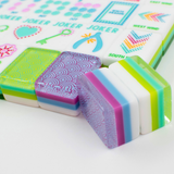 Crystal Confetti Lemon-Lime Mahjong Tiles