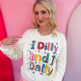 I Dilly And I Dally Sequin Sweatshirt