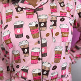 Coffee Date Ruffle Pajama Set