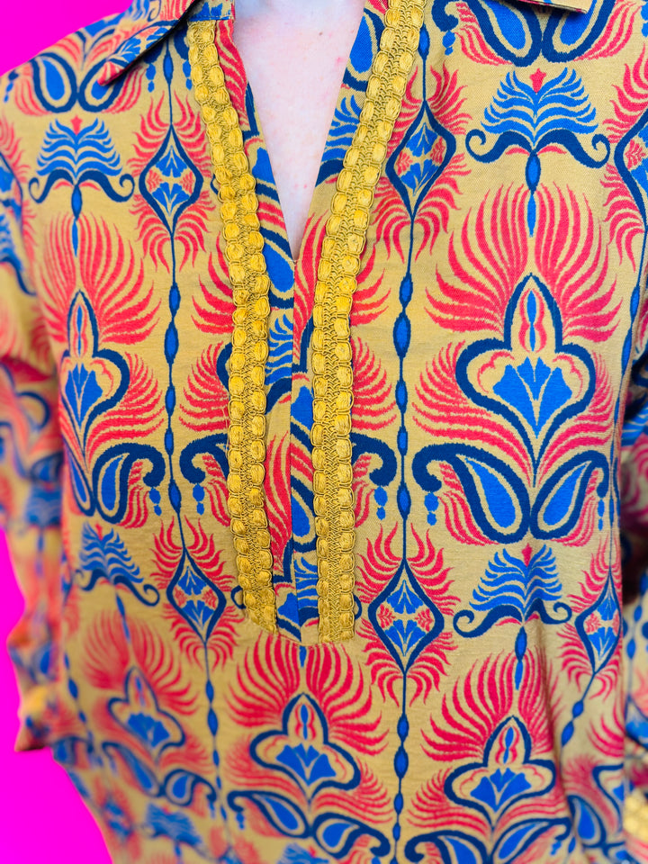 Toffee Boho Print Dress