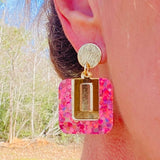 Pink Confetti Luxe Drop Earrings