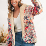 Paisley Sherpa Hooded Jacket