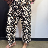 Cow Print Wide Leg Pants