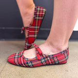 Corky's Red Plaid Layover Flats