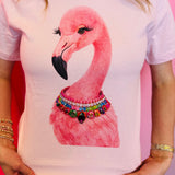 Jewel Collared Flamingo Tee