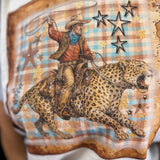 Wild West Leopard Cowboy Blingy Tee