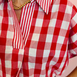 Red Gingham Top