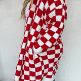 Red Checkered Cardigan