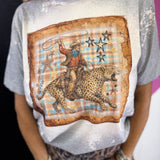 Wild West Leopard Cowboy Blingy Tee