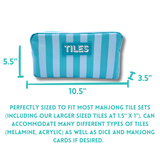 Purple & Green Stripe Premium Mahjong Tile Bag