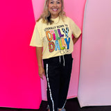 Black Stripe Cropped Pants