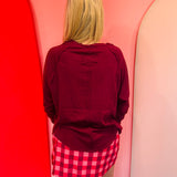Cabernet Raglan Top